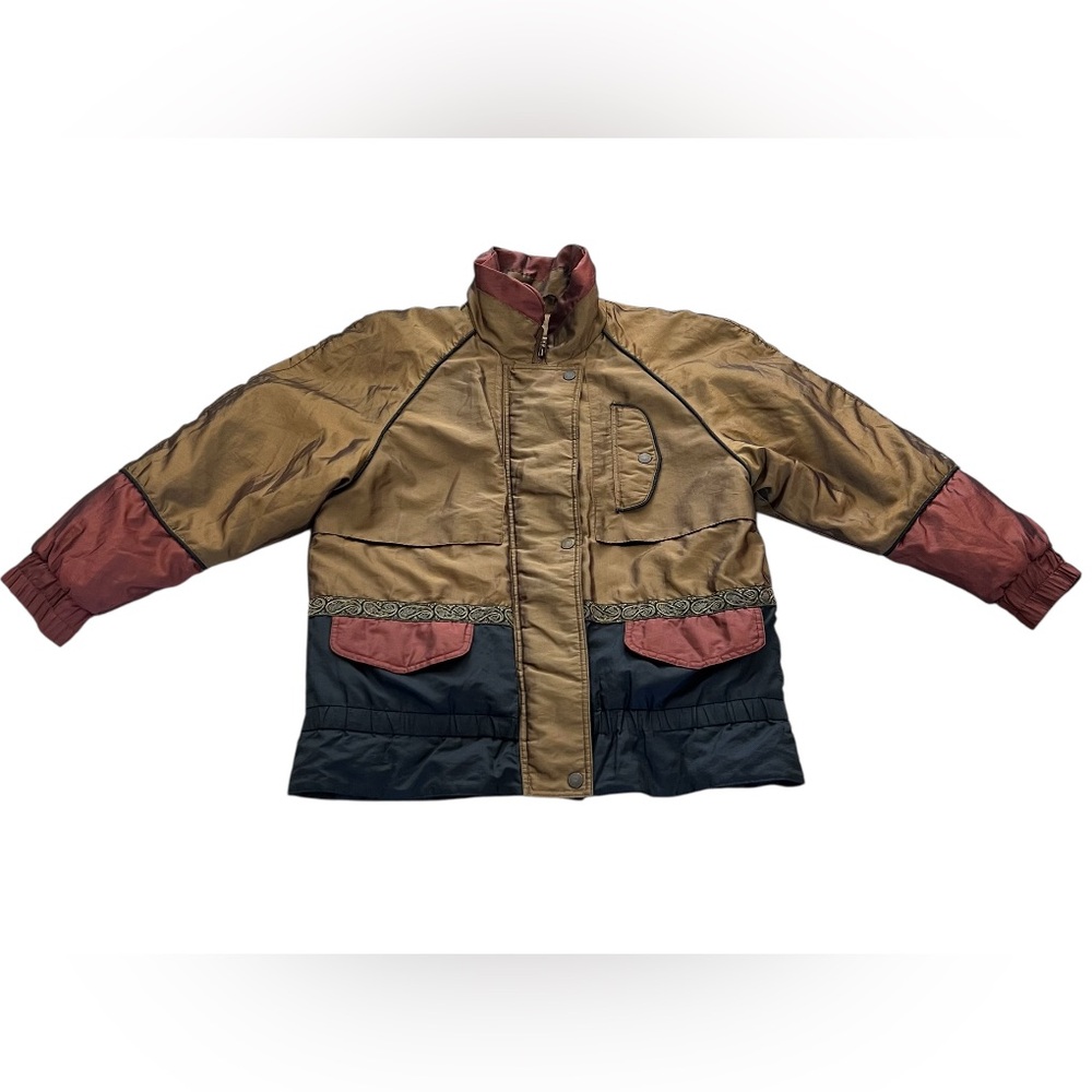 Andy Johns Multi Retro Puffer Bomber Windbreaker Jacket 80s/90s